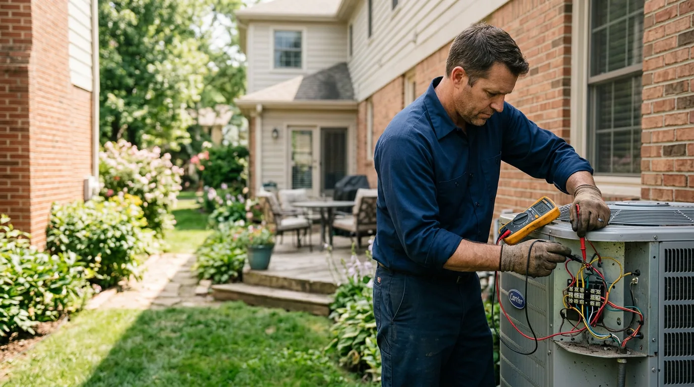 HVAC technician working near Washburn, IL
